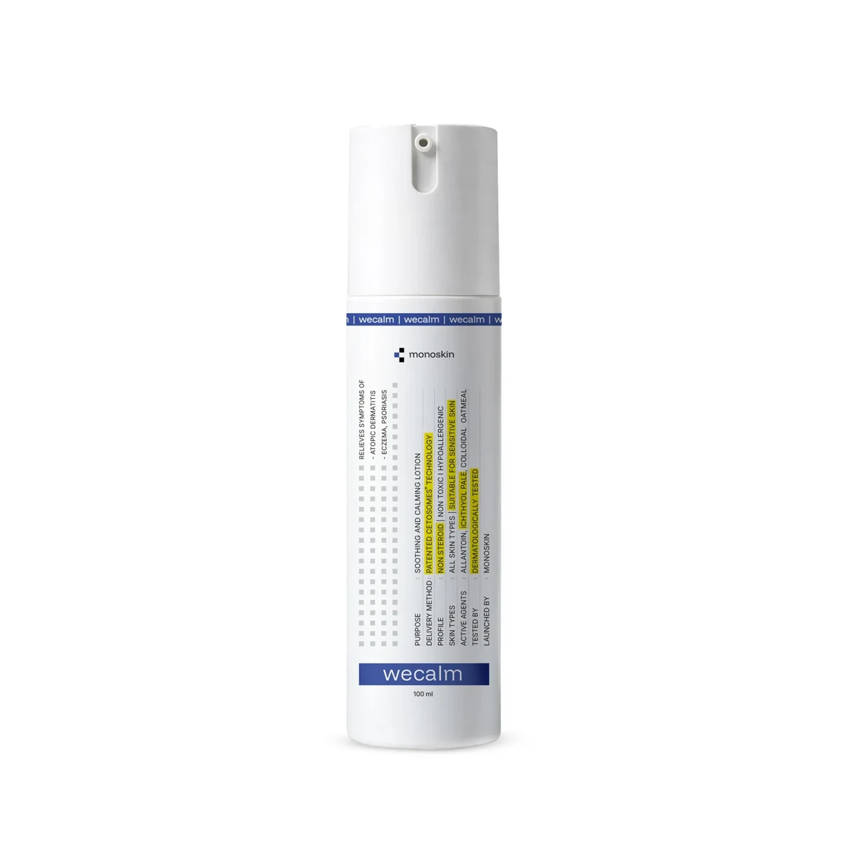 Straight-on WECALM 100 ml product packshot